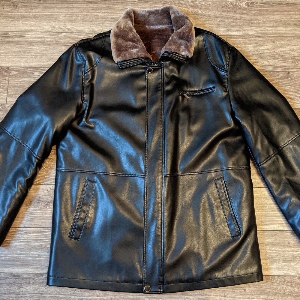 NWOT Men (L/XL) - Leather Coat
